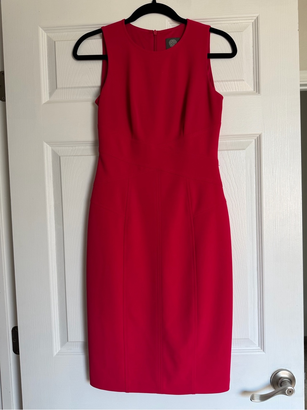 Vince Camuto Sleeveless Red/Pink Sheath Dress
